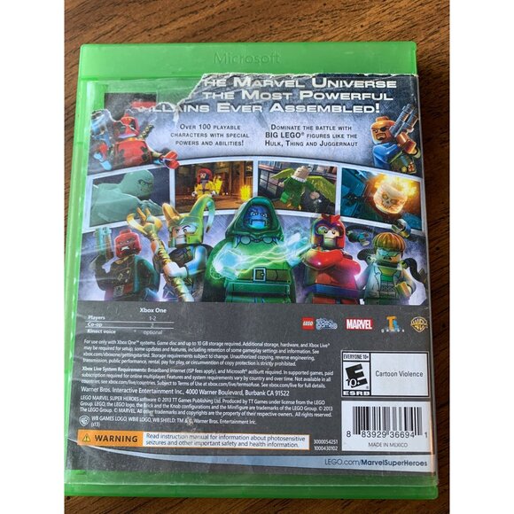 Lego Marvel Super Heroes XBox One Video Game with case - Picture 2 of 4